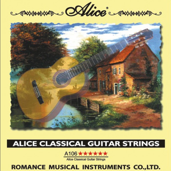 Струны для классической гитары Alice AC106-H Струны для классической гитары, чистый нейлон - посеребренная медь, сильное натяжение, - фото 1