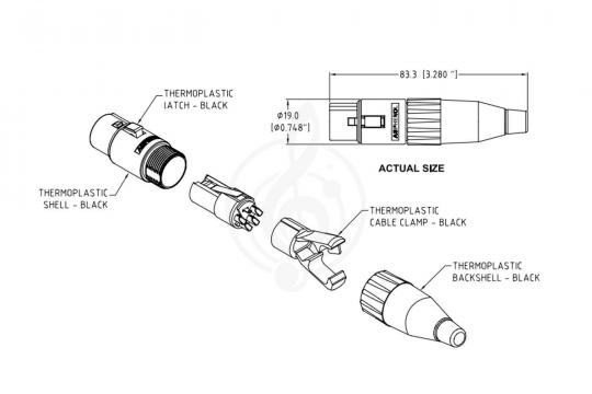 AMPHENOL AC3FCP - Разъем XLR - фото 2 Разъем XLR AMPHENOL AC3FCP - Разъем XLR - фото 2