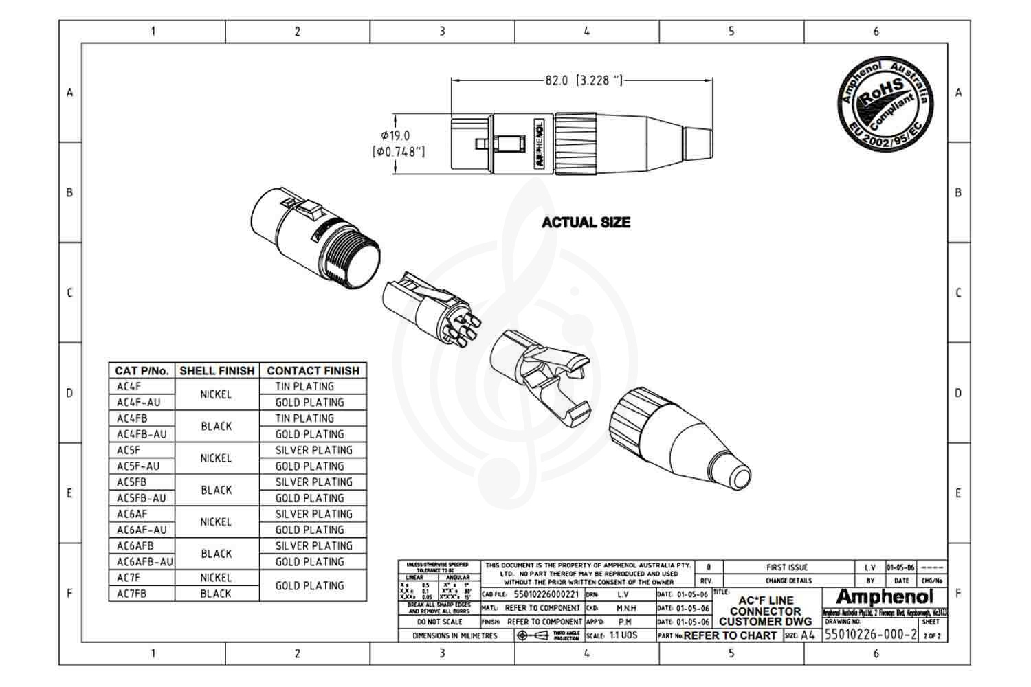 Разъем XLR AMPHENOL AC5F - Разъем XLR - фото 2