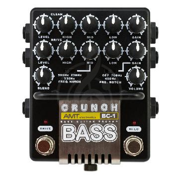 Изображение AMT Electronics BC-1 “Bass Crunch” - двухканальный JFET-предусилитель для бас гитары