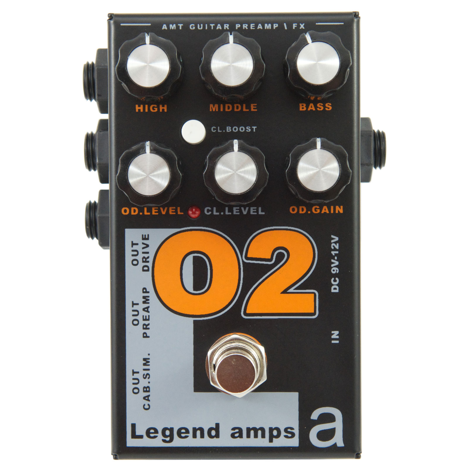 Педаль эффектов для электрогитары AMT O2 Legend amps 2 Guitar preamp - гитарный предусилитель (Orange DC30) - фото 1