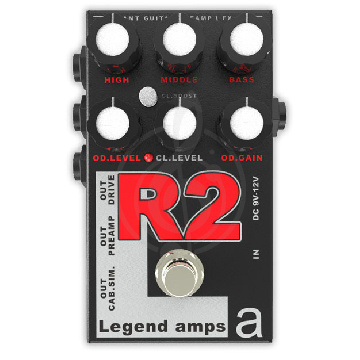Педаль эффектов для электрогитары AMT R2 Legend amps 2 Guitar preamp - гитарный предусилитель (Mesa Rectifier)  - фото 1