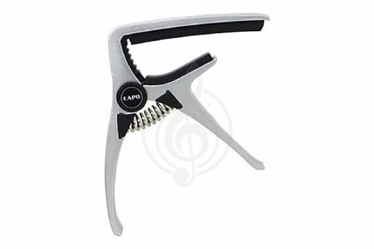 Изображение AROMA AC-20 Silver Capo - Каподастр для гитары, серебристый