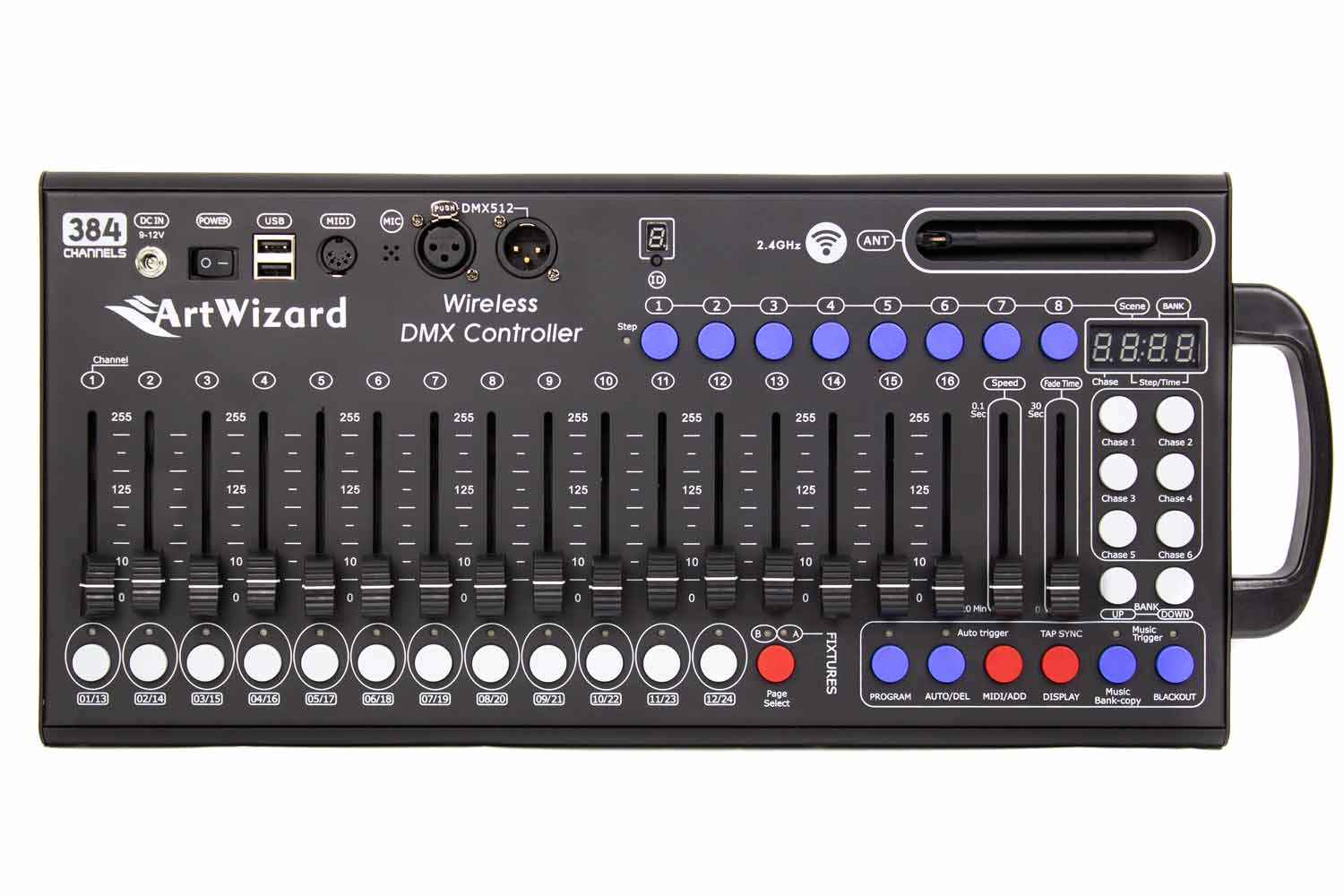  Art Wizard C-384W - Пульт управления световыми приборами с беспрпередатчиком DMX-сигнала 2.4 гГц - фото 1