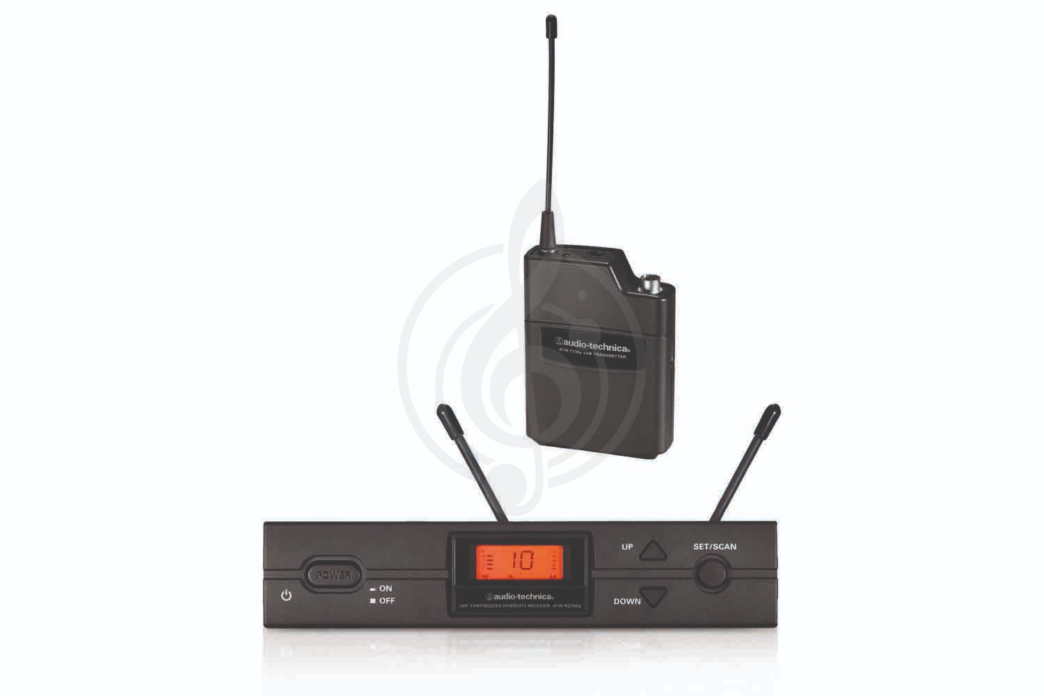 Радиосистема с поясным передатчиком Audio-Technica ATW-2110b - Радиосистема с поясным передатчиком без микрофона - фото 1