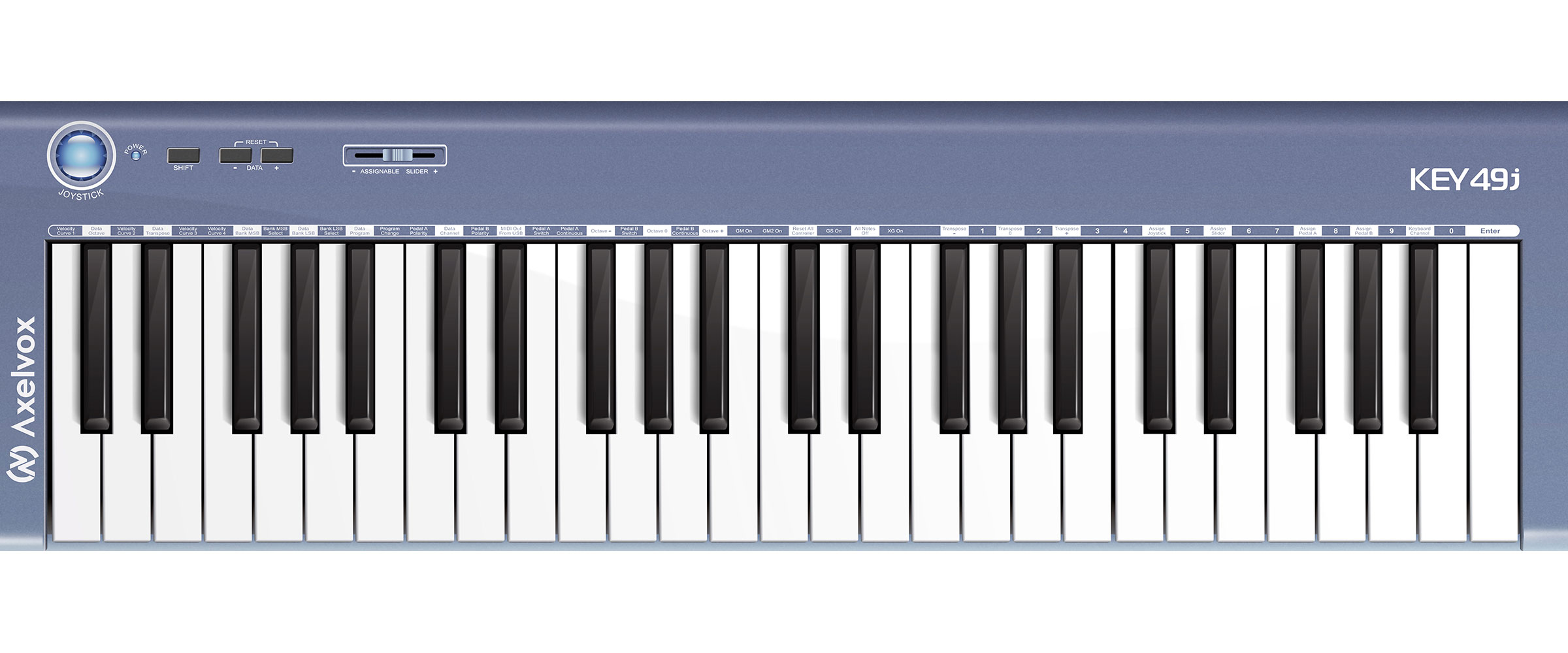 MIDI-клавиатура Axelvox KEY49j blue - Миди-клавиатура - фото 1