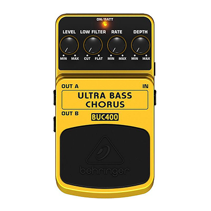 педаль эффектов для бас-гитары BEHRINGER BUC400ULTRA BASS CHORUS- Педаль эффектов стерео хорус для бас-гитар - фото 1