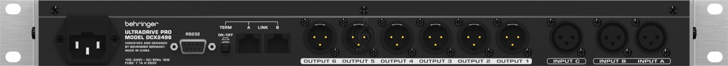 Аудиопроцессор Behringer DCX2496 ULTRA-DRIVE PRO - процессор, 3 ан.входа (1-AES/EBU),6 аналог.выхода,24-бит/96 кГц  - фото 3