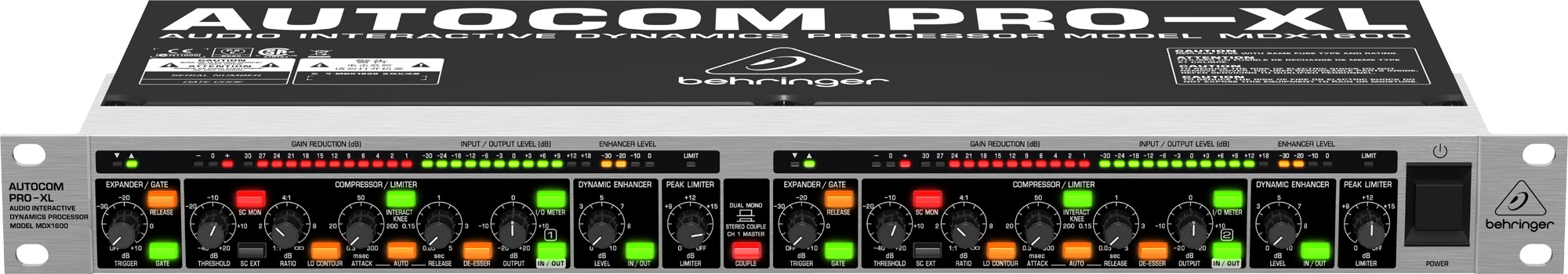  Behringer MDX1600-EU Компрессор - фото 1
