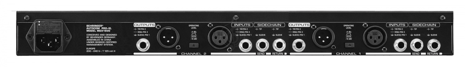  Behringer MDX1600-EU Компрессор - фото 2