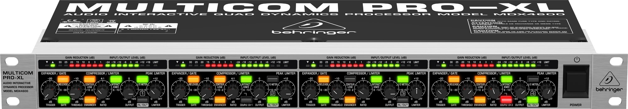  Behringer MDX4600-EU 4-канальный экспандер/ компре - фото 1