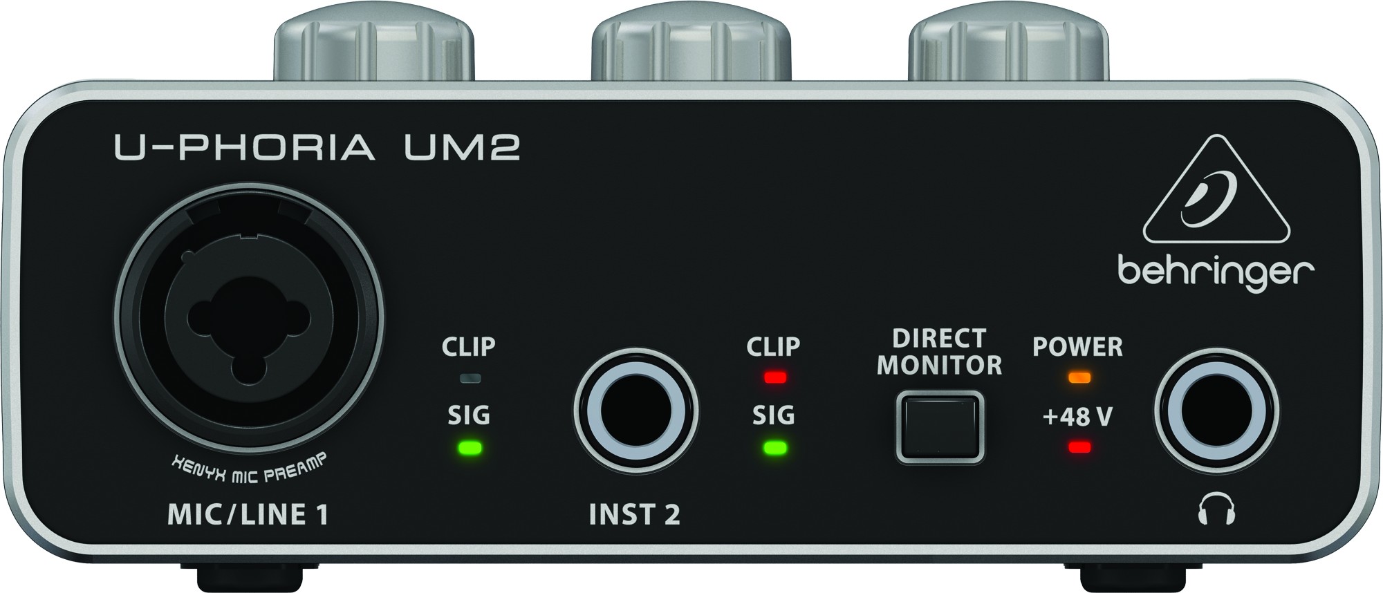  BEHRINGER UM2 Аудиофил 2x2 USB аудио интерфейс с микрофонным предусилителем XENYX, фантомное питание - фото 1