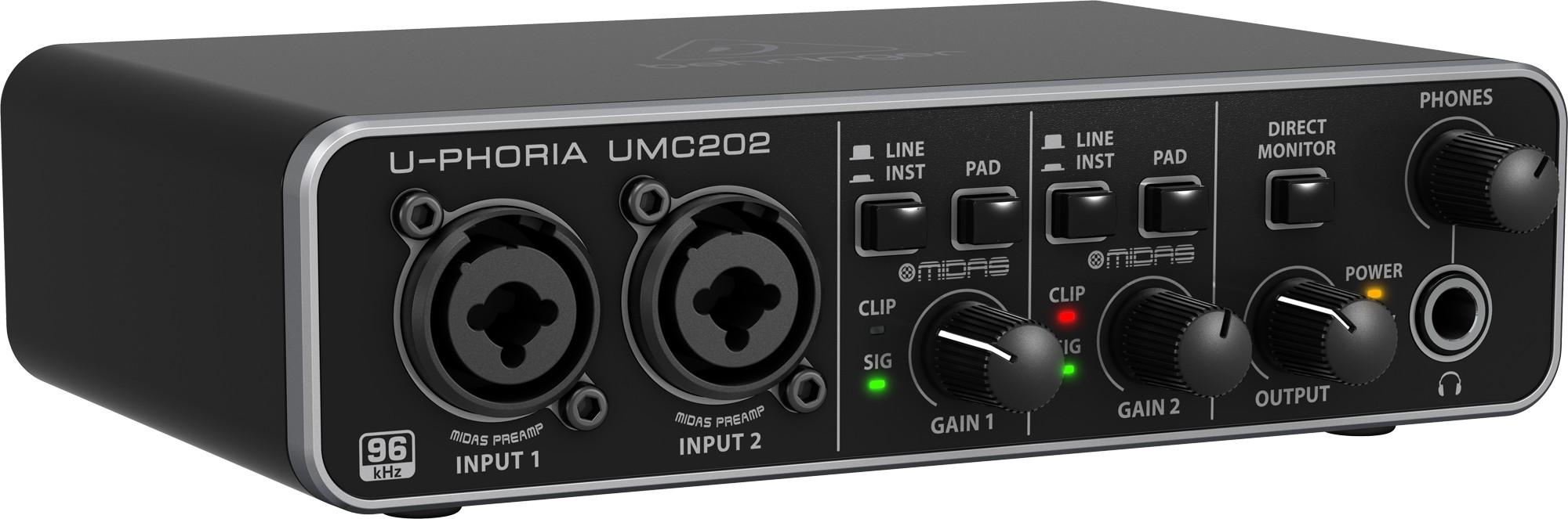  BEHRINGER UMC202  аудиоинтерфейс 2x2 - фото 1