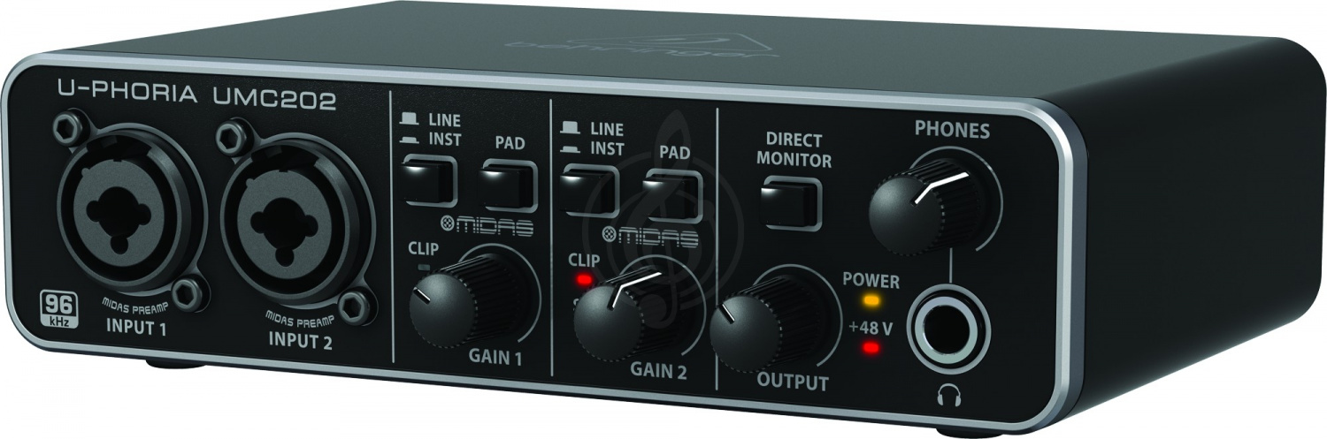  BEHRINGER UMC202  аудиоинтерфейс 2x2 - фото 3