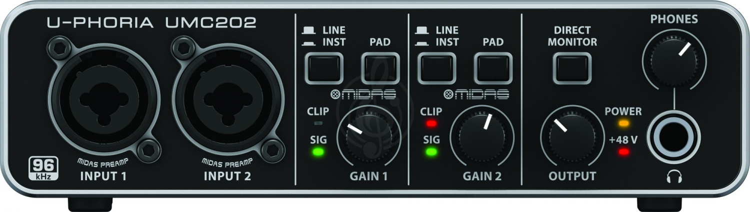  BEHRINGER UMC202  аудиоинтерфейс 2x2 - фото 5