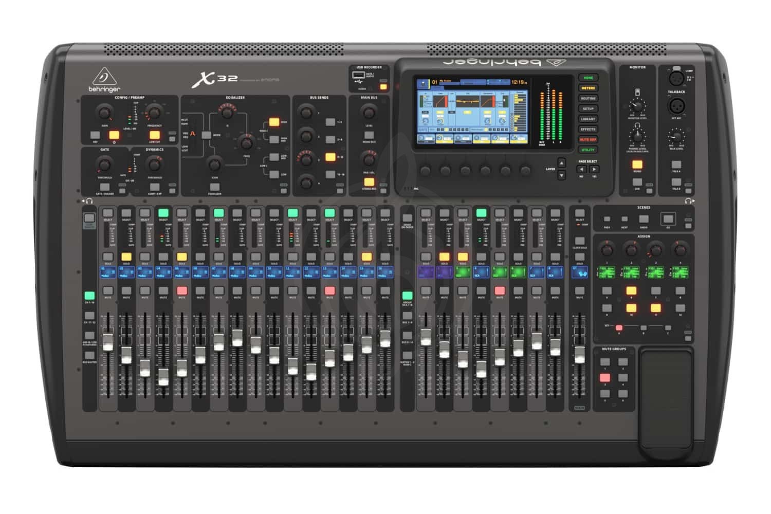 Цифровой микшер BEHRINGER X32 цифровой программируемый микшер 32 канала, 16 шин, 32 х 32 интерфейс USB - фото 2