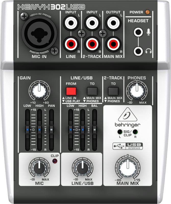 Аналоговый микшер Behringer Xenyx 302USB Микшерный пульт - фото 1