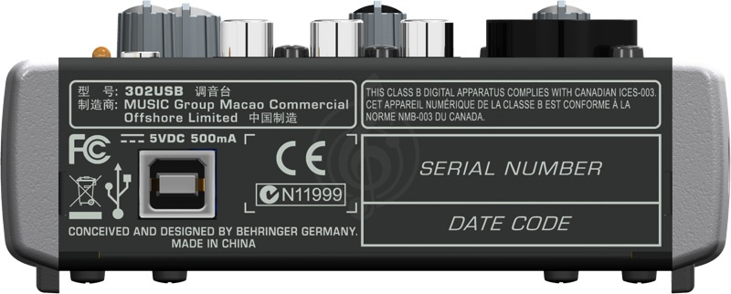Аналоговый микшер Behringer Xenyx 302USB Микшерный пульт - фото 3