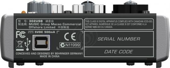 Аналоговый микшер Behringer Xenyx 302USB Микшерный пульт - фото 3