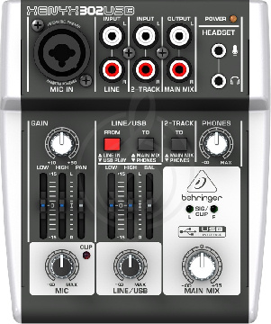 Аналоговый микшер Behringer Xenyx 302USB Микшерный пульт - фото 1