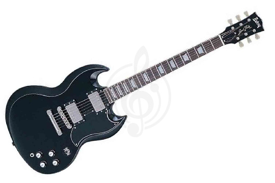 Электрогитара SG BURNY RSG55'63 BLK - Электрогитара типа Gibson SG '61 Reissue, Black - фото 1