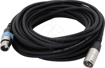 XLR-XLR микрофонный кабель Cordial CCM 20 FM микрофонный кабель XLR female/XLR male, 20,0 м, черный - фото 2