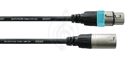 XLR-XLR микрофонный кабель Cordial CCM 20 FM микрофонный кабель XLR female/XLR male, 20,0 м, черный - фото 1