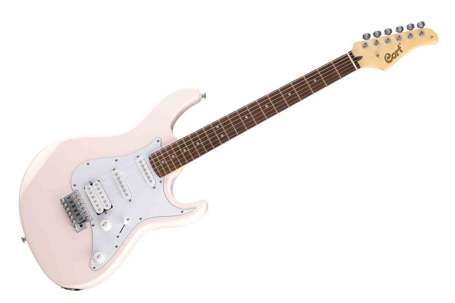 Электрогитара Stratocaster Cort G200-PPK G Series - Электрогитара, розовая - фото 1