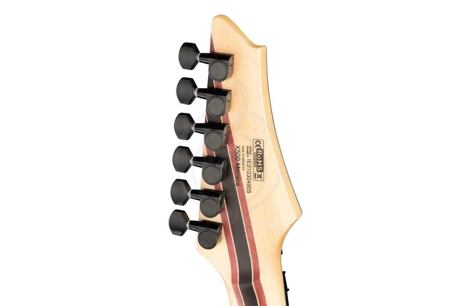 Электрогитара Superstrat Cort X500-Menace-BKS X Series - Электрогитара, черная - фото 5