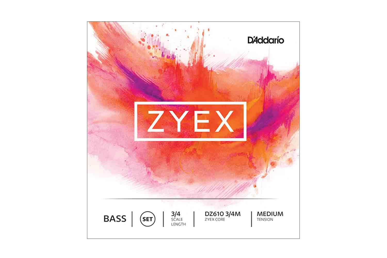 Струны для контрабаса D'Addario DZ610-3/4M Zyex - Комплект струн для контрабаса размером 3/4, среднее натяжение - фото 1