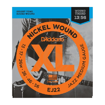 D`Addario EJ22 NICKEL WOUND Струны для электрогитары Jazz Medium 13-56 - фото 1 Струны для электрогитары D`Addario EJ22 NICKEL WOUND Струны для электрогитары Jazz Medium 13-56 - фото 1
