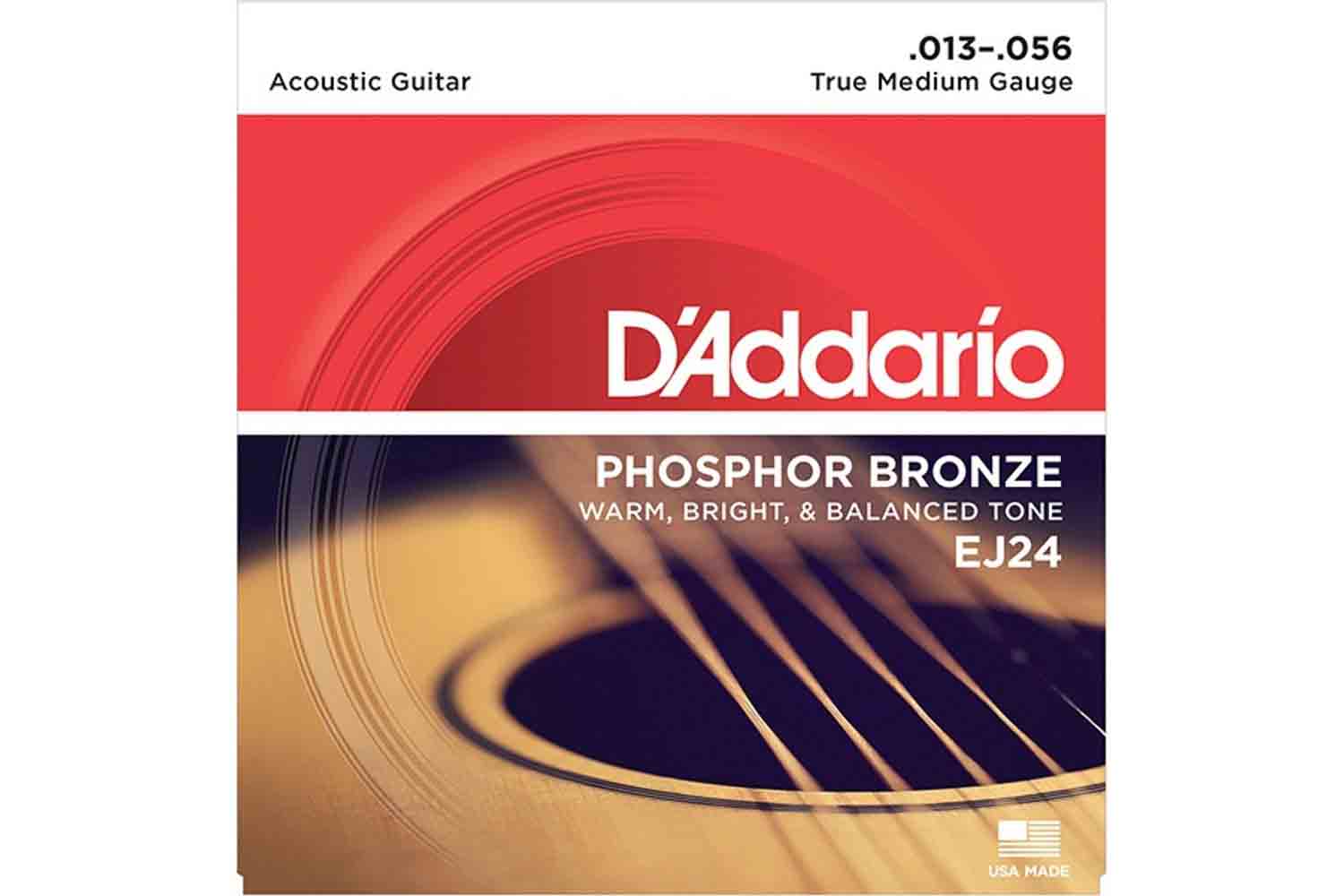 Струны для акустической гитары D'Addario EJ24 Phosphor Bronze - Комплект струн для акустической гитары  - фото 1