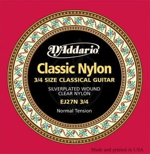 D'Addario EJ27N 3/4 - струны для классических гитар 3/4, среднее натяжение - фото 2 Струны для классической гитары D'Addario EJ27N 3/4 - струны для классических гитар 3/4, среднее натяжение - фото 2