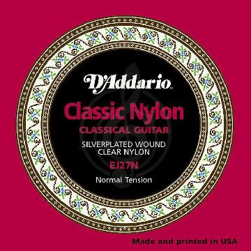 Изображение D'Addario EJ27N струны для классических гитар, среднее натяжение