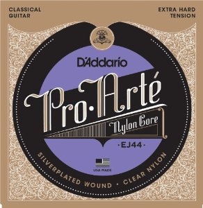 Струны для классической гитары D'Addario EJ44 - Струны для классической гитары, очень сильного натяжения, толщина 0290, 0333, 0416  - фото 1