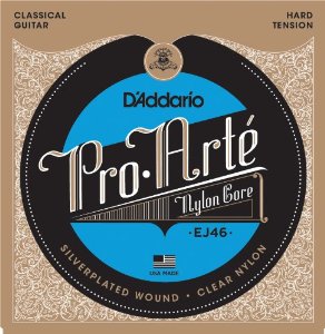 Струны для классической гитары D'Addario EJ46 Струны для классической гитары, сильного натяжения, Толщина нейлон: 0285, 0327, 0410 - фото 1