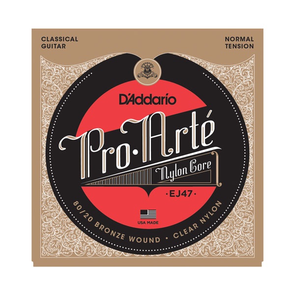 Струны для классической гитары D'Addario EJ47 PRO ARTE - струны для классической гитары, среднего натяжения, 028, 0322, 0403  - фото 1
