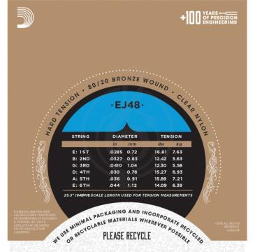 D'Addario EJ48 PRO ARTE струны для классической гитары, сильного натяжения, 0285, 0327, 0410 - фото 2 Струны для классической гитары D'Addario EJ48 PRO ARTE струны для классической гитары, сильного натяжения, 0285, 0327, 0410 - фото 2