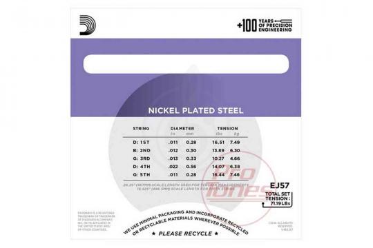 D'Addario EJ57 - Набор струн 5 шт для банджо - фото 2 Струны для банджо D'Addario EJ57 - Набор струн 5 шт для банджо - фото 2