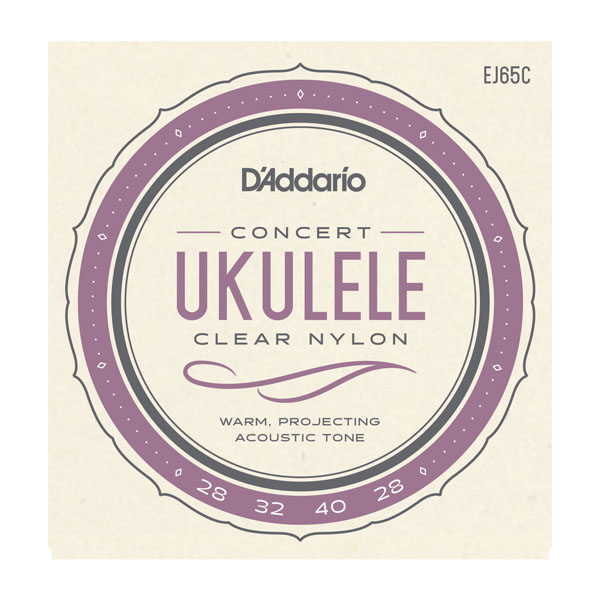 Струны для укулеле концерт D'ADDARIO EJ65C струны для концертного укулеле, прозрачные - фото 1