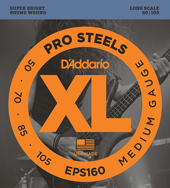 Струны для бас-гитары D'Addario EPS160- струны для 4 стр.БАС-гит, ProSteels/Long, 50-135 - фото 1