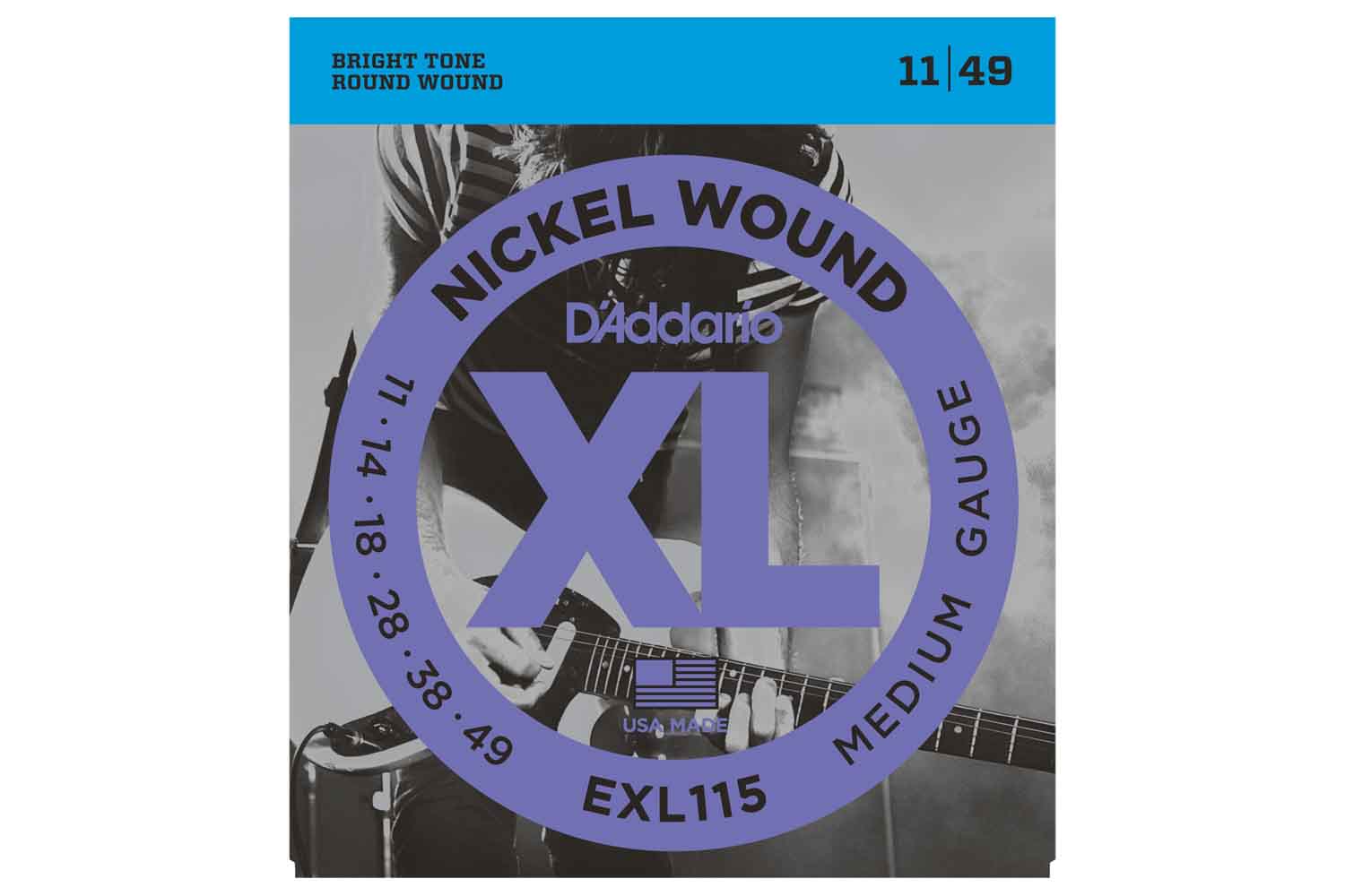 Струны для электрогитары D`Addario EXL115 XL NICKEL WOUND - Струны для электрогитары - фото 1