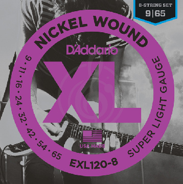 D'Addario EXL120-8 Струны для 8-ми струнной электрогитары 9-65 - фото 1 Струны для электрогитары D'Addario EXL120-8 Струны для 8-ми струнной электрогитары 9-65 - фото 1