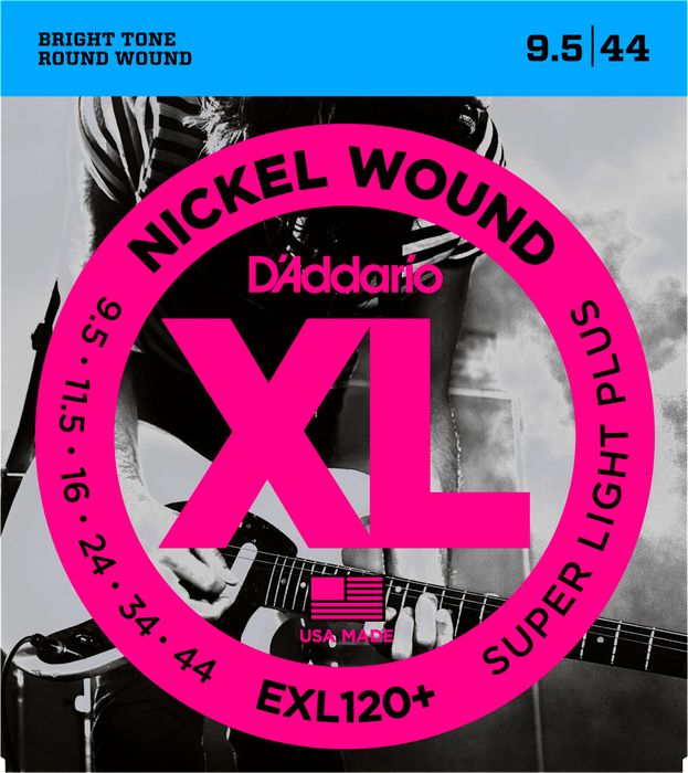 Струны для электрогитары D'Addario EXL120+ Струны для электрогитары 9,5-44 - фото 1