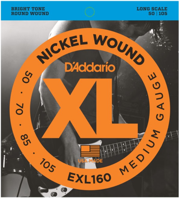 Струны для бас-гитары D'Addario EXL160 XL Струны для бас-гитары 50-105 - фото 1