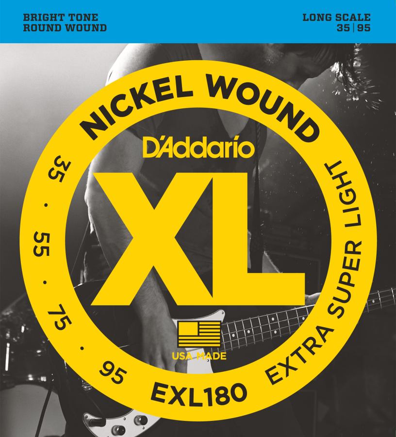 Струны для бас-гитары D'Addario EXL180 - Струны для бас-гитары 35-95 - фото 1