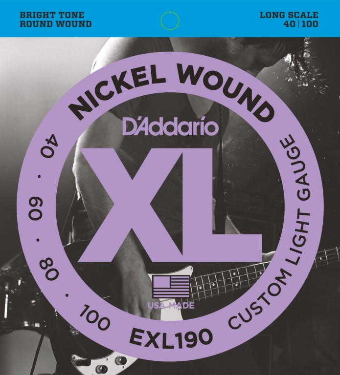 Струны для бас-гитары D`Addario EXL190 Струны для бас-гитары 40-100 - фото 1