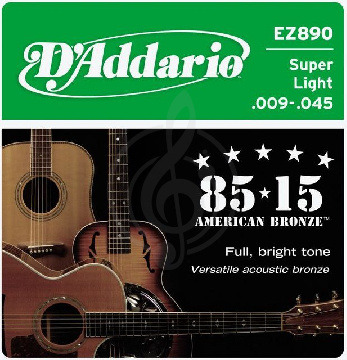 Струны для акустической гитары D'Addario EZ890 Струны для акуст гитары 9-45 - фото 1