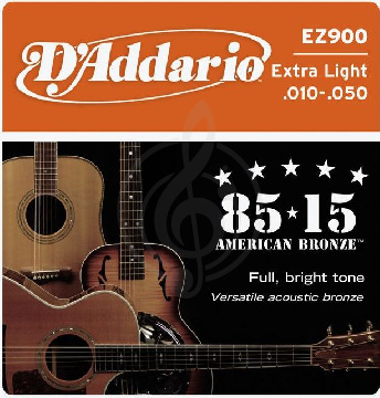 Струны для акустической гитары D'Addario EZ900 Струны для акуст гитары 10-50 - фото 1