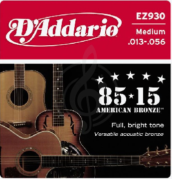 Струны для акустической гитары D'Addario EZ930 Струны для акустической гитары 13-56 - фото 1